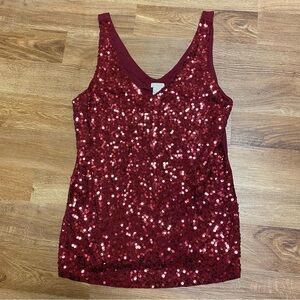 J Crew sequined tank Size Medium Great for Holidays!